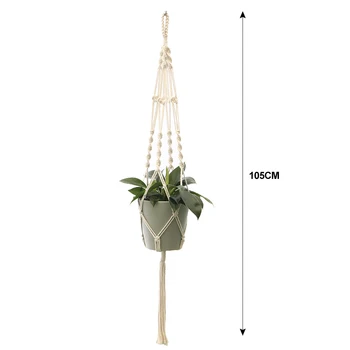 

Hanging Baskets Flowerpot Plant Holder Pot Macrame Plant Hanger Hanging Planter Basket Rope Braided Craft Vintage Decor