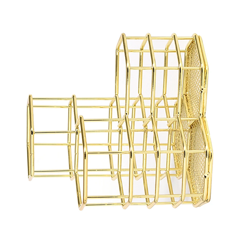 Creative Hexagon Wrought Makeup Brush Holder Desktop Organizer Eyebrow Pencil Stand Beauty Makeup Tool Kits Creative Hexagon Wrought Makeup Brush Holder Desktop Organizer Eyebrow Pencil Stand Beauty Makeup Tool Kits
