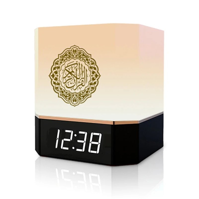 Bluetooth Speaker Wireless Remote LED Night Light Smart APP Control Digital AZAN Clock with Quran Recitation Translation