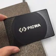 Заказная черная NFC пустая металлическая визитная карточка