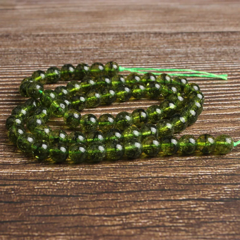 Olive Quartz Lan Li fashion natural Jewelry green Olive Quartz stones loose beads DIY woman bracelet necklace ear stud and accessories - Цвет: Olive Quartz