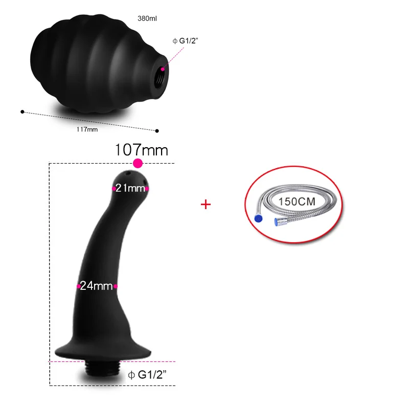 Wetips силиконовый душ клизма Ducha гигиенический клистер клисма очищающий анаал душ Lavativas Anales спринклер клизма Анальный Душ - Цвет: A15