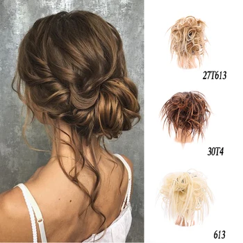 

XUANGUANG 45g Scrunchie Hair Bun Donut Chignon Hair Extension Chemical fiber high temperature silk