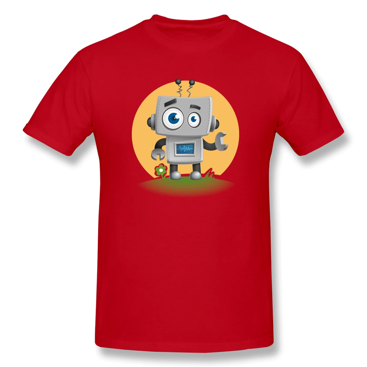 cute Robot t shirt men's Casual Fashion Men's Basic Short Sleeve T-Shirt boy girl cartoon t-shirt top tees cute Robot t shirt men's Casual Fashion Men's Basic Short Sleeve T-Shirt boy girl cartoon t-shirt top tees
