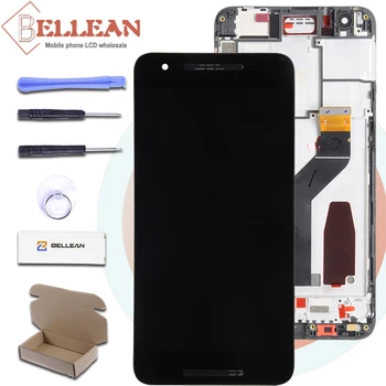

HH Promotion 5.7inch Nexus 6P LCD For Huawei NEXUS 6P Display With Touch Screen Digitizer Assembly With Frame Free Shipping+Tool