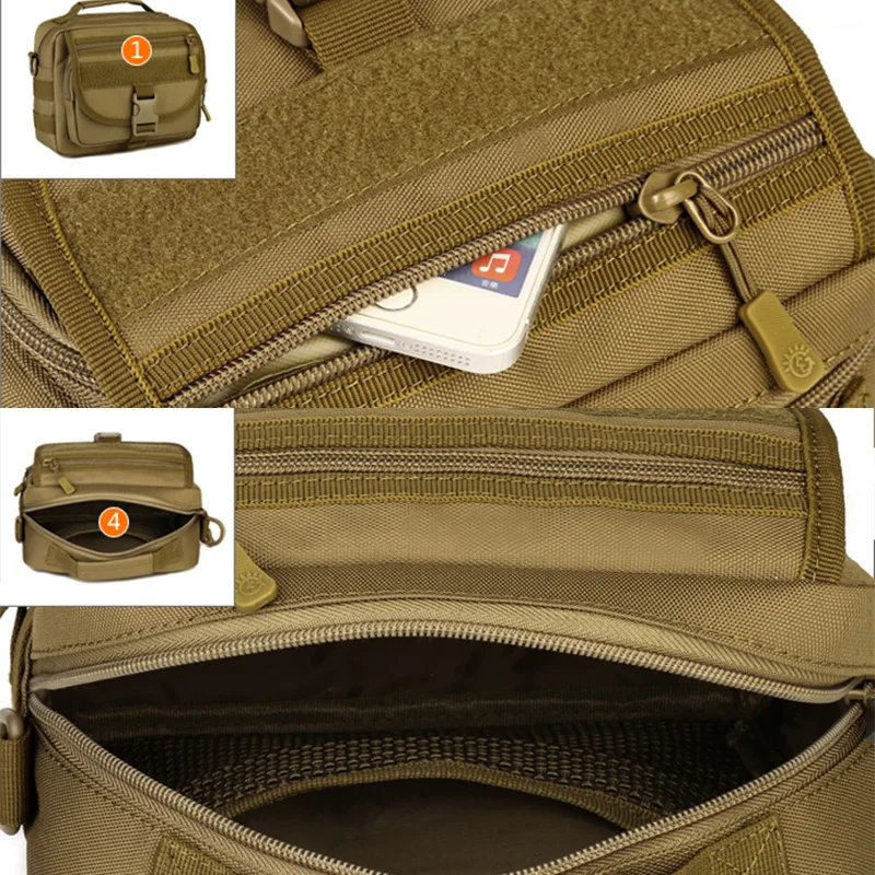 Защитная тактическая сумка через плечо военная модель Molle камуфляжная мужская