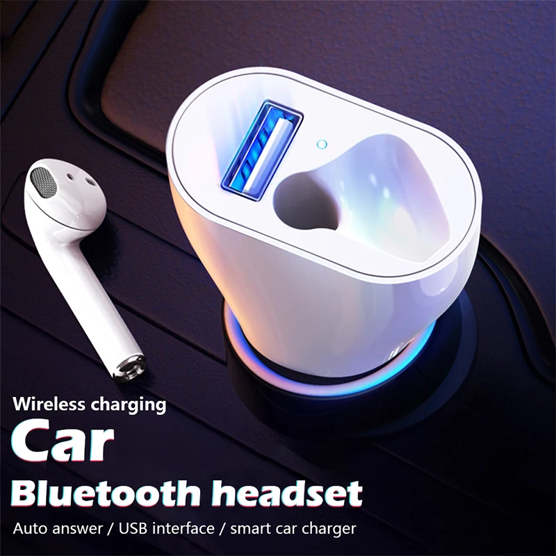 Прикуриватель USB Bluetooth автомобильное зарядное устройство для Airpods 2 1 IPhone samsung смартфонов наушники планшет зарядка Авто Airpower