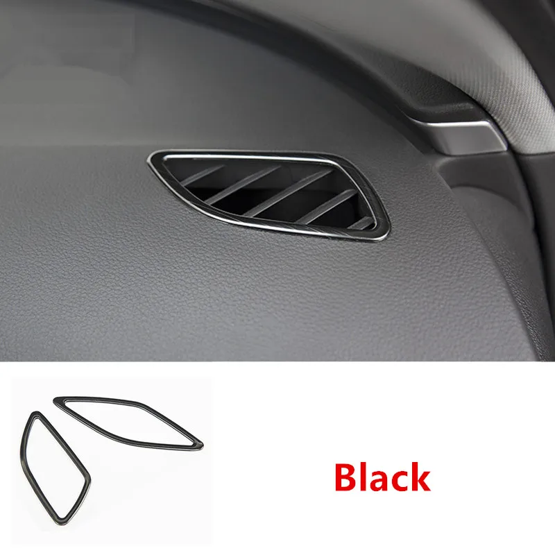 dashboard air vent Автомобиль Стайлинг двери панели декоративные крышки отделка для Audi A6 C7 2012-18 салон, Торпедо переключения передач рамочные полосы вентиляционные отверстия наклейки - Название цвета: dashboard air vent