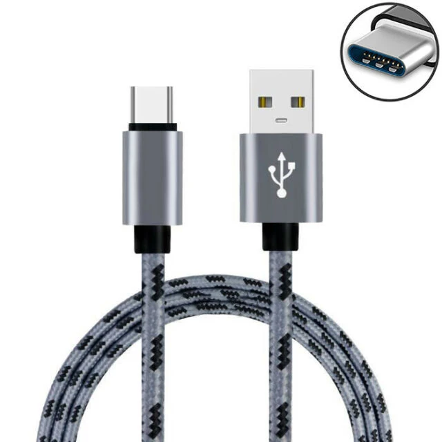 Micro USB Cable 0.25m 1m 2m 3m Type USB C Fast Charging Mobile Phone Cables Data charger For Samsung S8 S9 Xiaomi Tablet Cable - Цвет: Grey Type-C