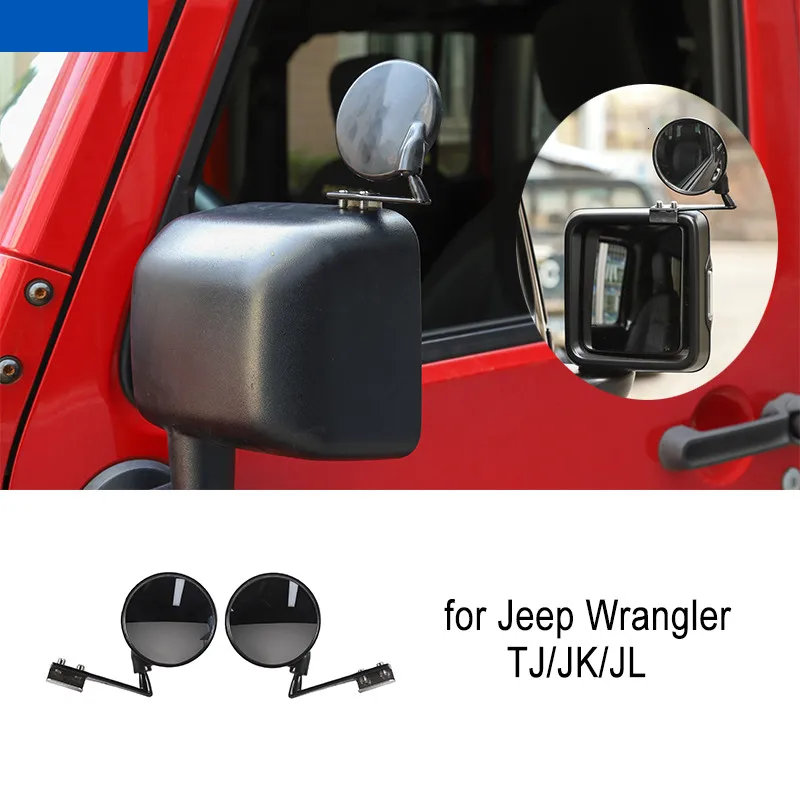 Mirror For Jeep Wrangler Yj Tj Jk Jl Car Side Door Rearview Mirror Angle  Shape Adjustable Blind Spot For Jeep Wrangler - Mirror & Covers - AliExpress