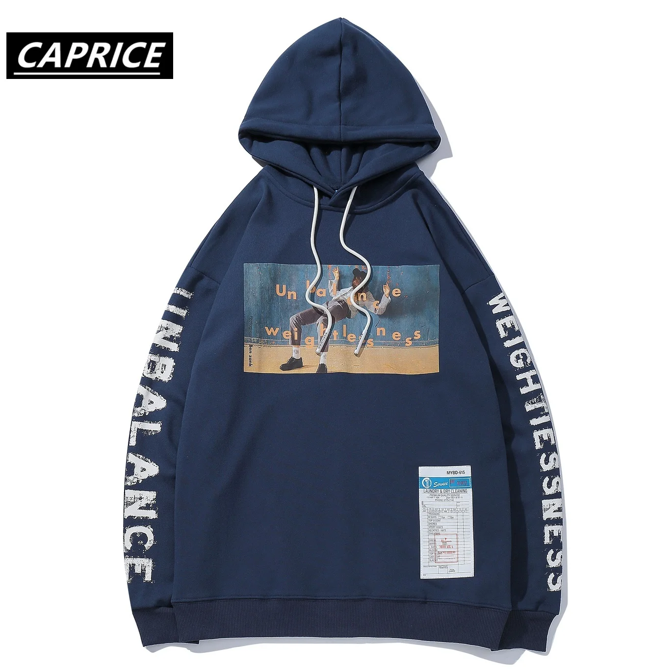CAPRICE Модные мужские толстовки с капюшоном с буквенным принтом уличная Harajuku Хип Хоп пуловер верхняя одежда повседневные хлопковые толстовки