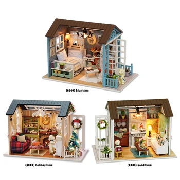 

Furniture Theater DIY Doll House Boxes Miniature Scene Wooden Assembled Model Playthings House Handmade Mini Dollhouse
