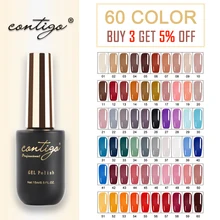 Contigo Latest 15ml 60 Color Gel Varnish Semi-Permanant UV Gel Nail Polish Primer Soak Off Hybrid Gellak Nails Art Base Coat New Contigo Latest 15ml 60 Color Gel Varnish Semi-Permanant UV Gel Nail Polish Primer Soak Off Hybrid Gellak Nails Art Base Coat New