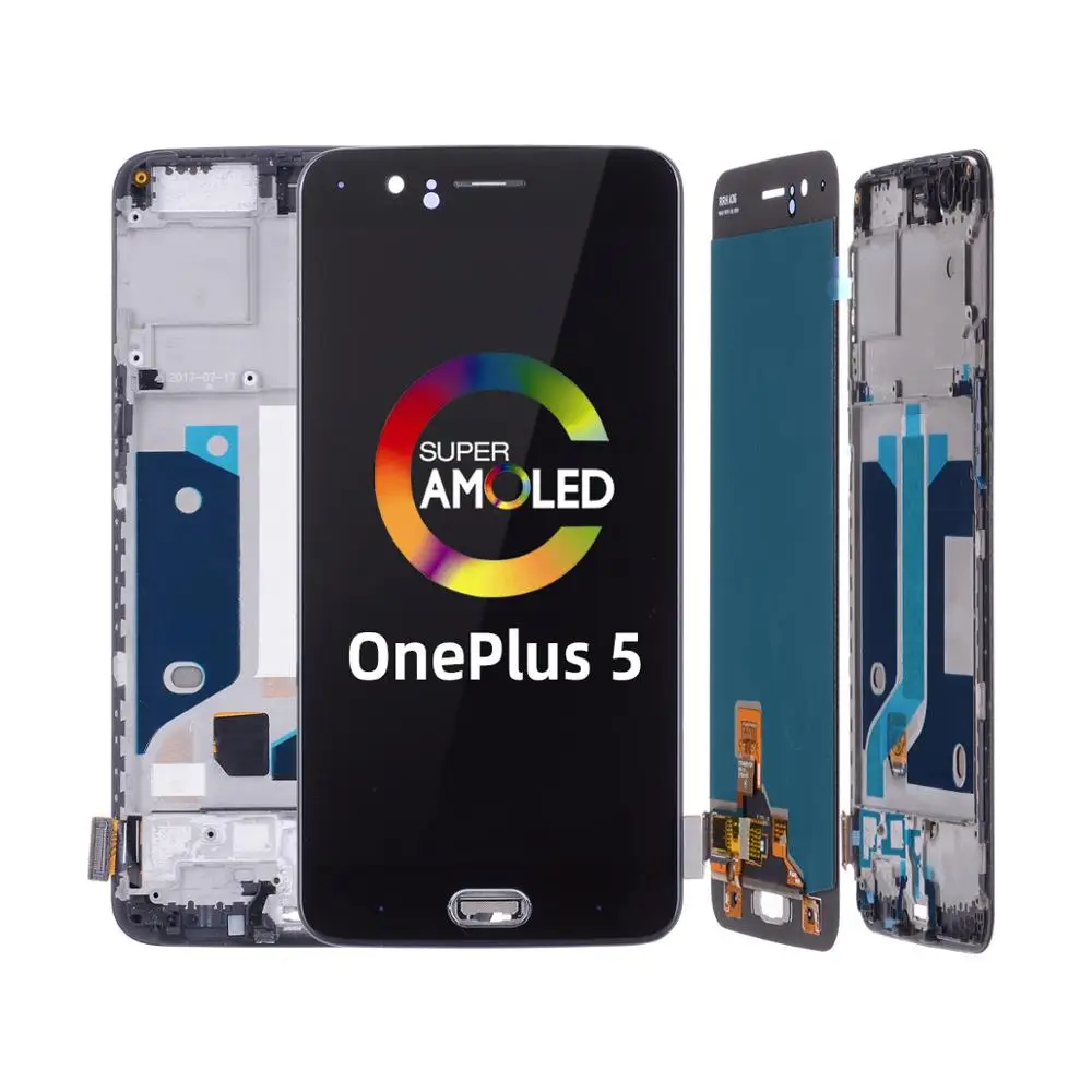 

With Frame Original Touch Screen For oneplus 5 Display Digitizer LCD Screen With Frame AMOLED Original Display For oneplus 5 Rep