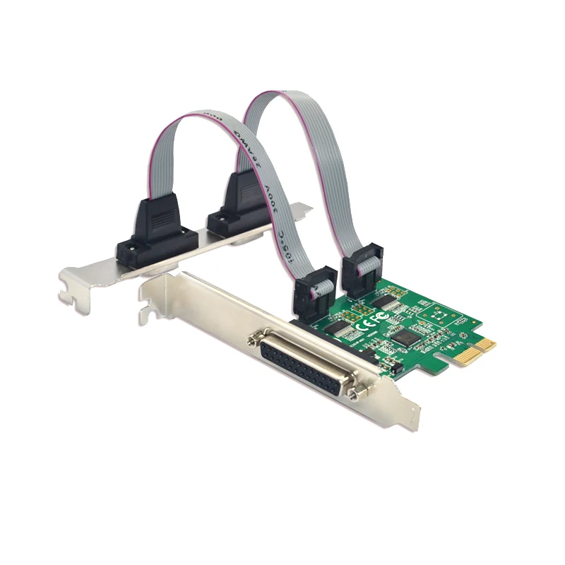 Добавить на карты RS 232 адаптер PCI Express 1x компьютерные компоненты PCIE X1 PCI-E PCIE карта настольный ПК Аксессуары 2 Последовательный+ Параллельный