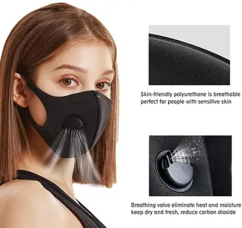 

Daily Mask with Valve Skin-friendly Unisex Mouth Dust Mask Face Protection Filter Valves Outdoor Dustproof Masks