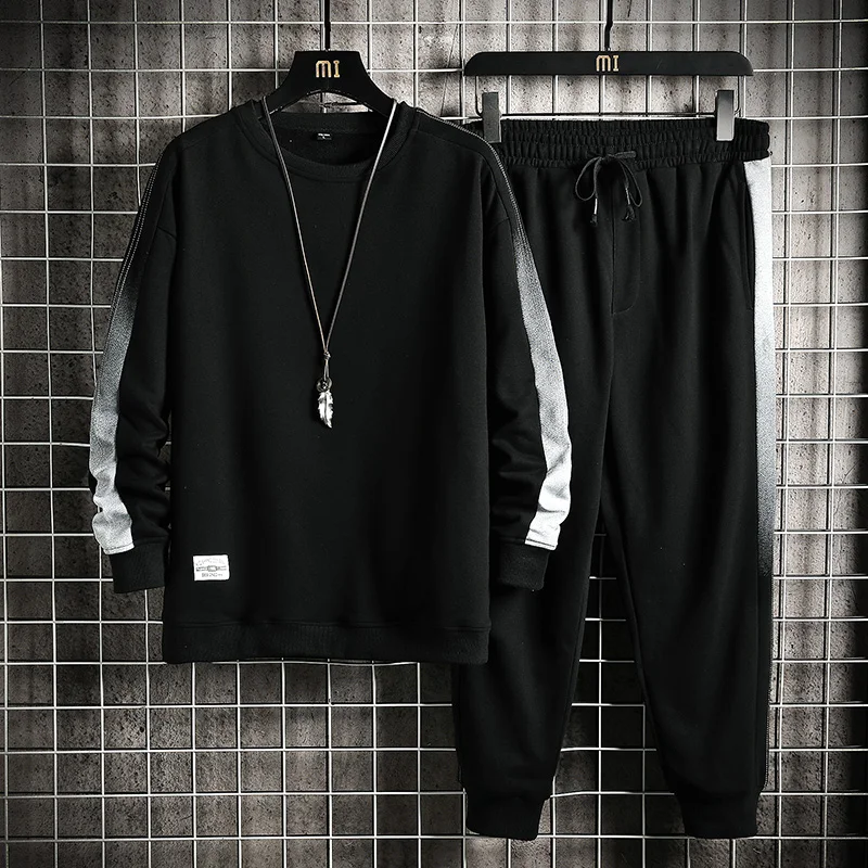 2022 Casual Tracksuit Men Hooded Sweatshirt Outfit Spring Autumn Mens Sets Sportswear Male Hoodie+Pants 2PCS Jogging Sports Suit mens matching sets