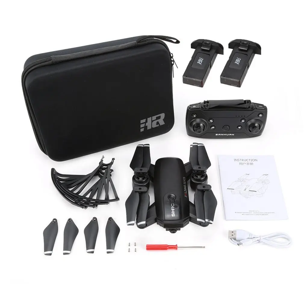 2.4G 720P 2B Black Радиоуправляемый Дрон SHRC H1G Квадрокоптер 720 P/1080 P 2,4G/5G WiFi FPV gps режим слежения за мной складной 25 минут время полета Радиоуправляемый Дрон Квадрокоптер - Цвет: 2.4G 720P 2B Black