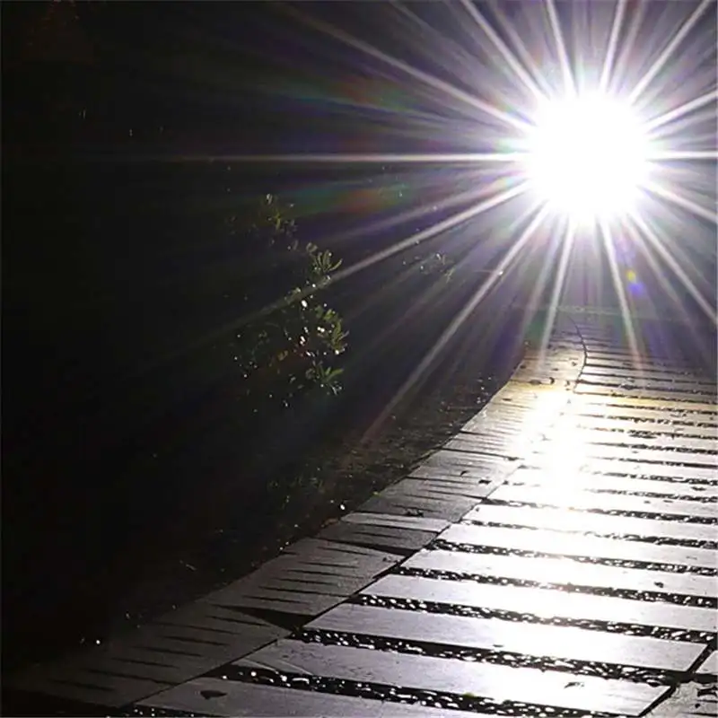 XANES XPE Lamp Beads Tactical Flashlight USB Zoomable Double Light Source Torch Light Waterproof Outdoor Hunting Emergency Lamp