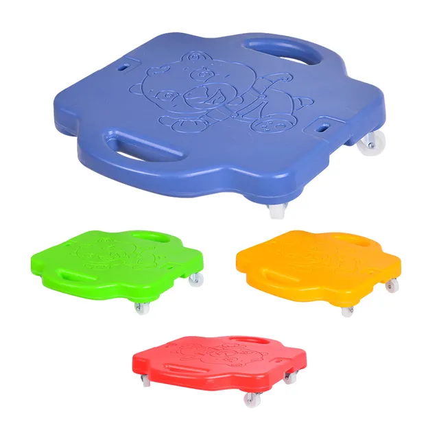 Kids Balance Board Plastic Four-Wheeled Scooter Board With Safety Handles 360 Degree Rotating Wheels Children Outdoor Sports Toy 1