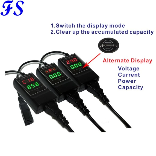 YB36 Electric Bicycle Voltage Display Voltmeter Current Power