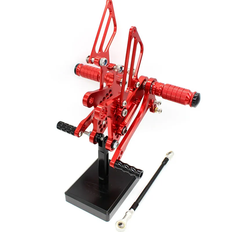 CNC алюминиевый мотоцикл Rearset мотоцикл подножка задние наборы регулируемые опоры для ног для Kawasaki Ninja ZX6R ZX636 ZX 6R 2009