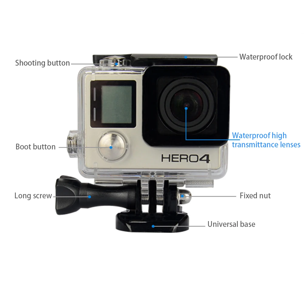 15 в 1 для экшн-камеры Gopro Hero 4/5/6 сеанса Водонепроницаемый оборудование на открытом воздухе стрельба из лука+ шерстяной ваты