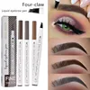 Waterproof Natural Eyebrow Pen Four-claw Eye Brow Tint Makeup three Colors Eyebrow Pencil Brown Black Grey Brush Cosmetics ► Photo 1/6