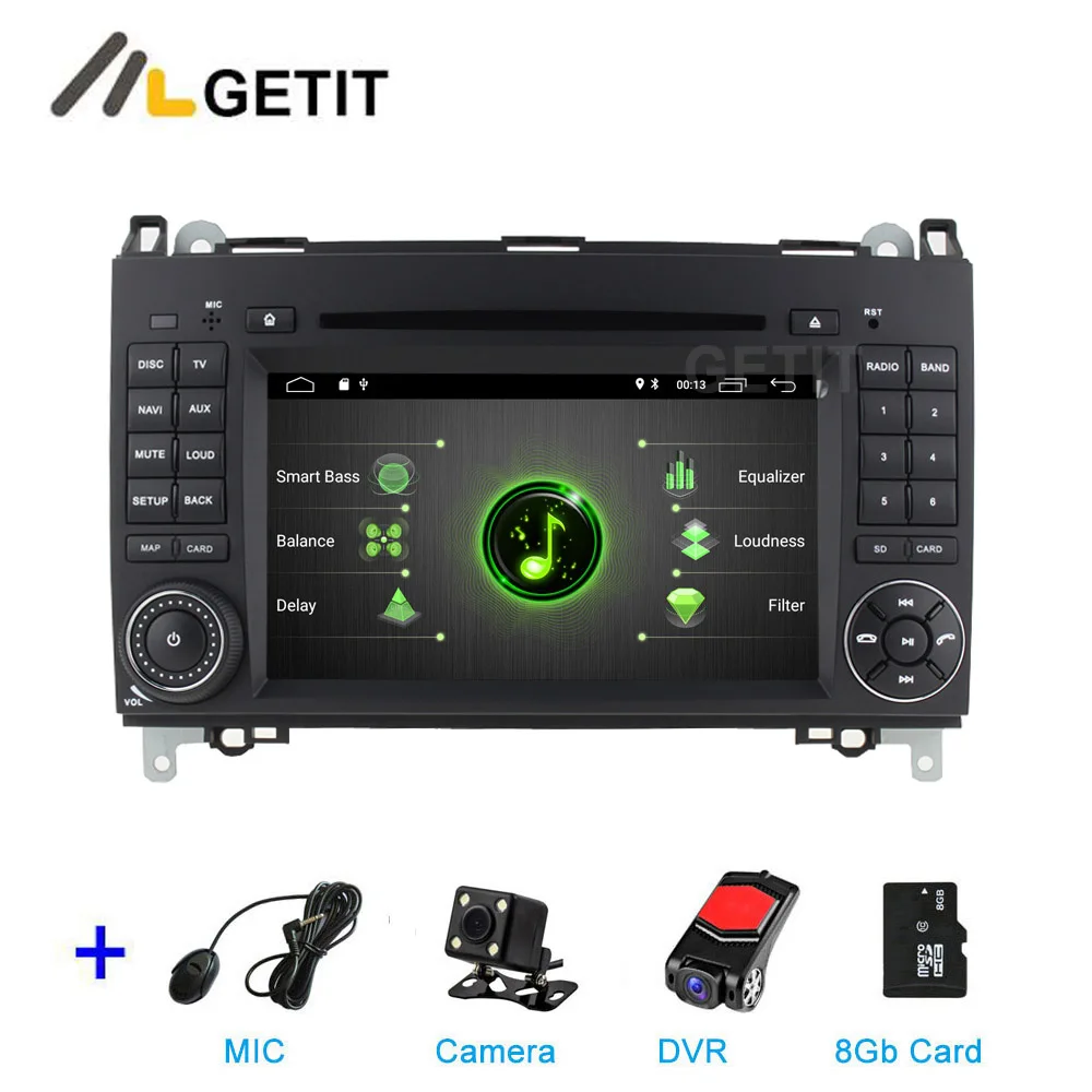 DSP 64G PX6 Android 9,0 автомобильный DVD мультимедиа радио gps для Mercedes Benz B200 W169 W245 Viano Vito W639 Sprinter W906 - Цвет: DSP 2G CAM DVR SD