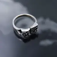 Bague Masque Souriant Asymétrique Rétro 2