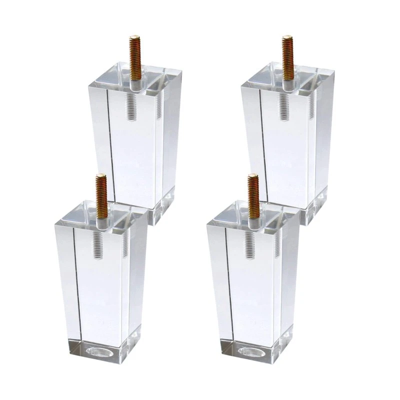 4pcs Set Acrylic Furniture Diy Legs Clear Glass Bookcase Feet For Coffee Table End Tables Sideboard Buffets Footstool Cabinet Be Aliexpress
