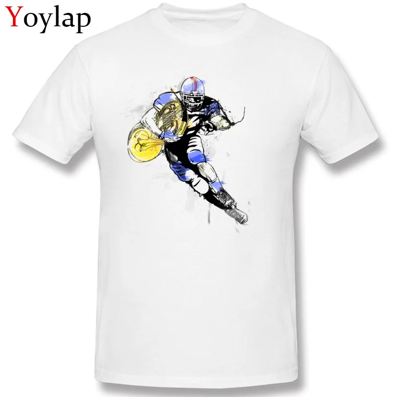 Design 100% Cotton Fabric Men's Street Tops Tees 2017 New French Horn Cartoon T-Shirt Printing Short Sleeve Custom Tee-Shirt |