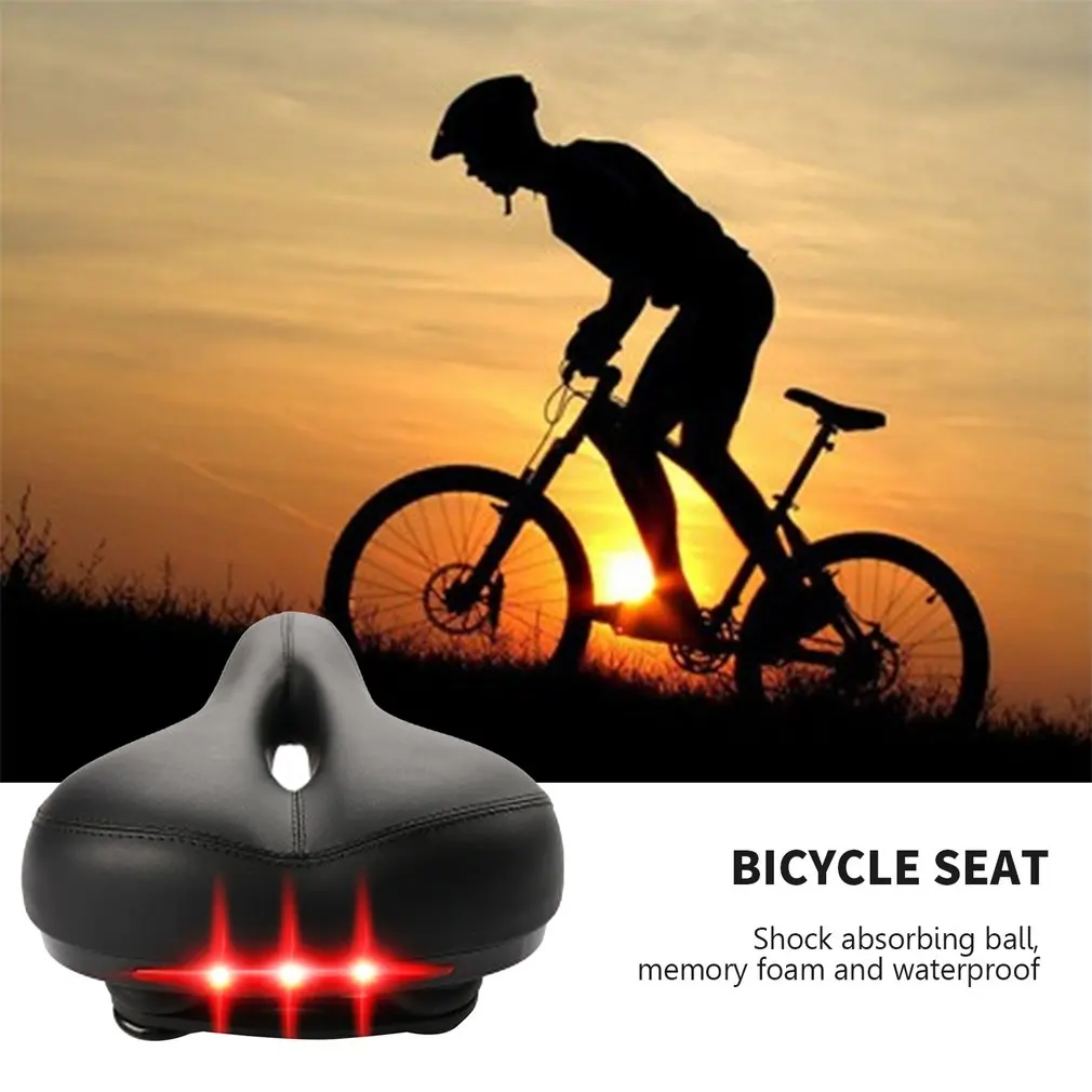 Bike Seat Comfortable Memory Foam Waterproof Bike Saddle Universal Fit Including Waterproof Protection Cover Installing Tools