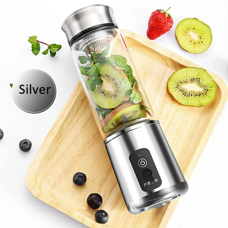 XMX-380Ml, портативная соковыжималка, Многофункциональный миксер, зарядка через Usb, 6 лезвий, блендер, чашка для сока, фруктовые экстракторы