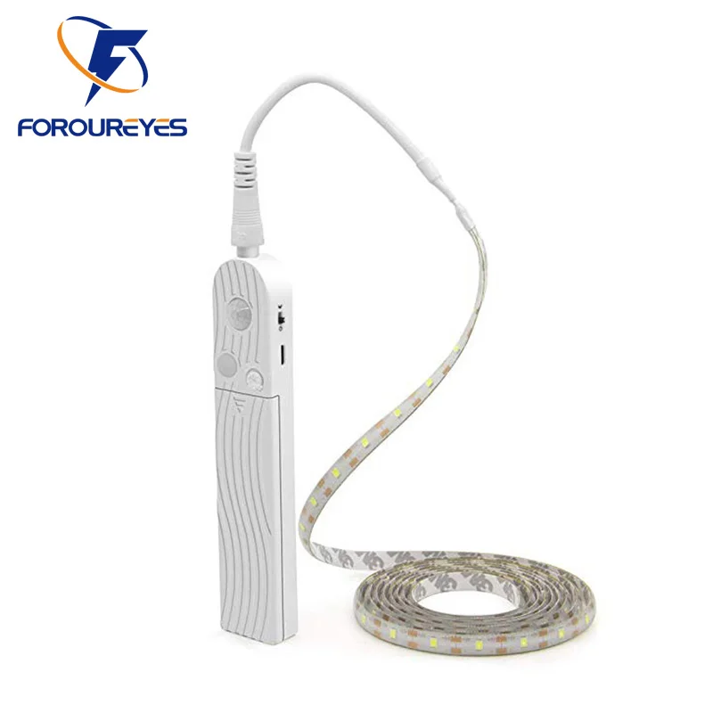 LED 라이트 스트립 PIR 모션 센서 유도 LED 스트립 배터리, 옷장 옷장 캐비닛 계단용 침대 아래 램프, 60LEDs/m 2835smd 
