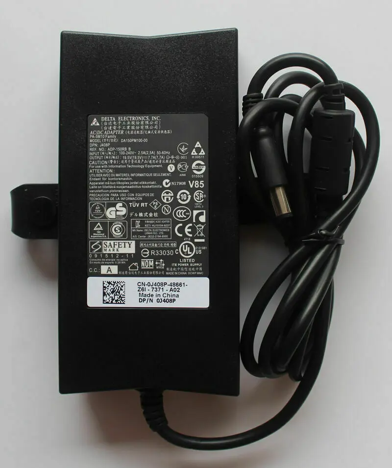 150W Power Supply 19.5V 7.7A 7.4*5.0mm Laptop Adapter for Dell Alienware M11X M14X M15X E5510 E6420 ADP-150DB J408P AC Charger | Компьютеры