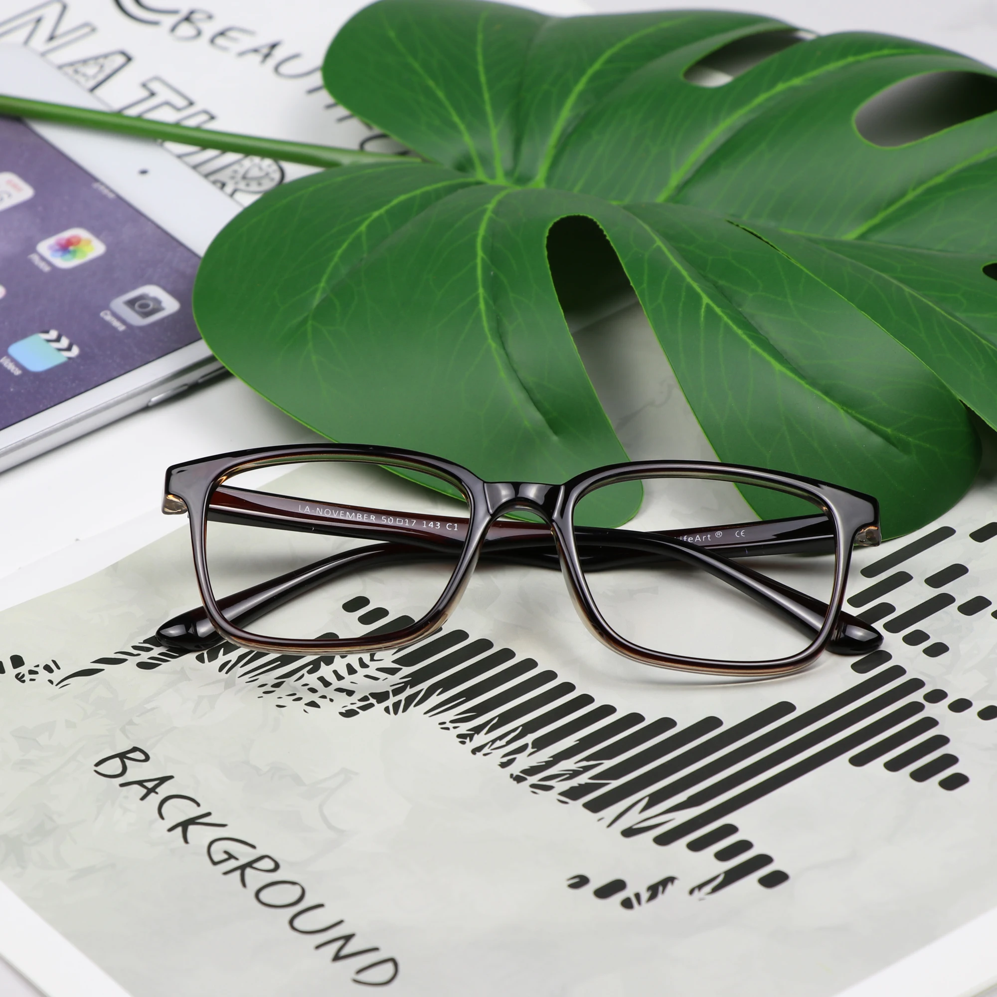 WANXIN Anti-Blue Glasses, Glass Lens Reading Glasses,Transparent Lens,Reduce Headaches&Eyestrain
