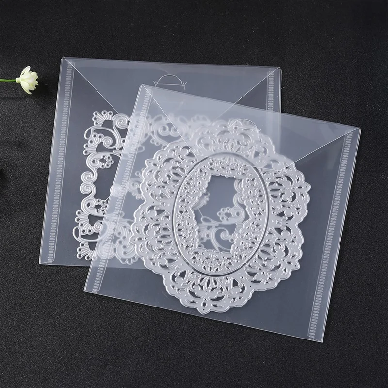 10-piece Set 7*9.4inch Clear Portable Transparent Plastic Storage Bag  Durable Craft Scrapbooking Dies & Stamp New Card Cover Hot - AliExpress