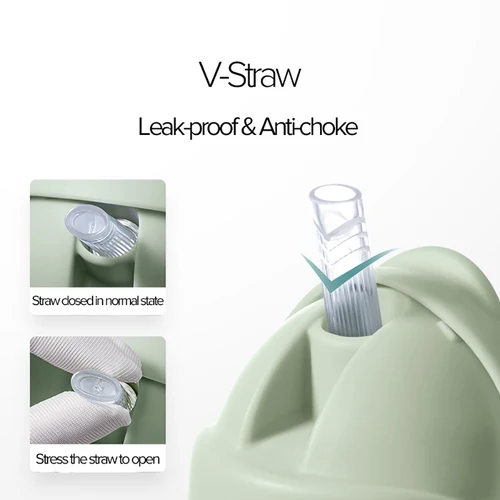 BC 베이비 케어 베이비 Sippy Cup 인쇄 Anti-choed Handle & Sling Feeding Duckbill Cup 중력 공 마시는 빨대 물병 2