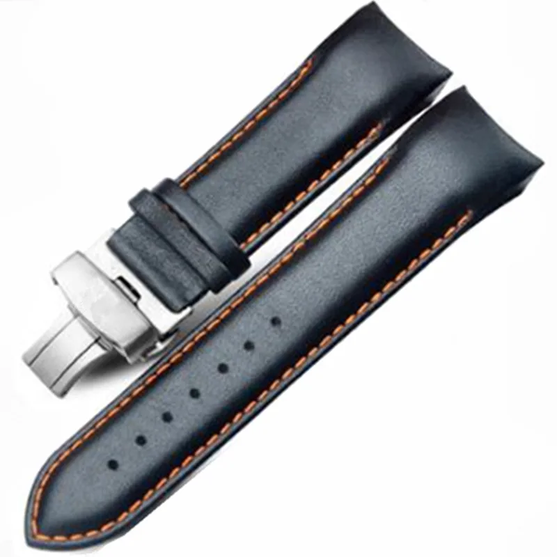 Ремешок для часов Tissot из натуральной кожи 22 мм, 23 мм, 24 мм - Цвет ремешка: With Silver buckle