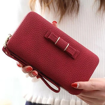

Wallet Purse Lady Women Long Purse Long Wallet Card Holder Handbag Bags Bow Wallet Femme