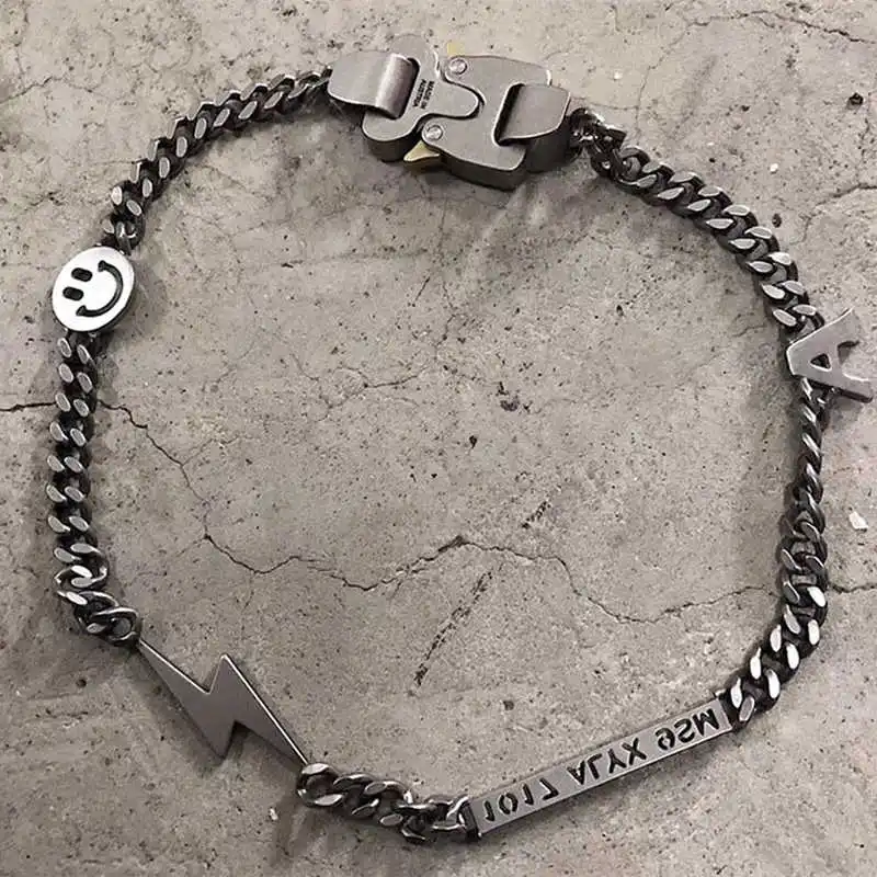 

ALYX Hero Chain Necklace Men Women Best Quality Smiley Pearl ALYX Accessories Titanium Steel Metal ALYX Necklace
