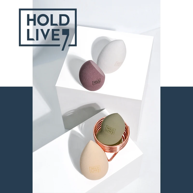 Hold Live 4 шт./компл. косметический слоеный макияж смешивание губок лицо Жидкий тональный крем макияж 4 формы пудра слойка с держатель спонжа
