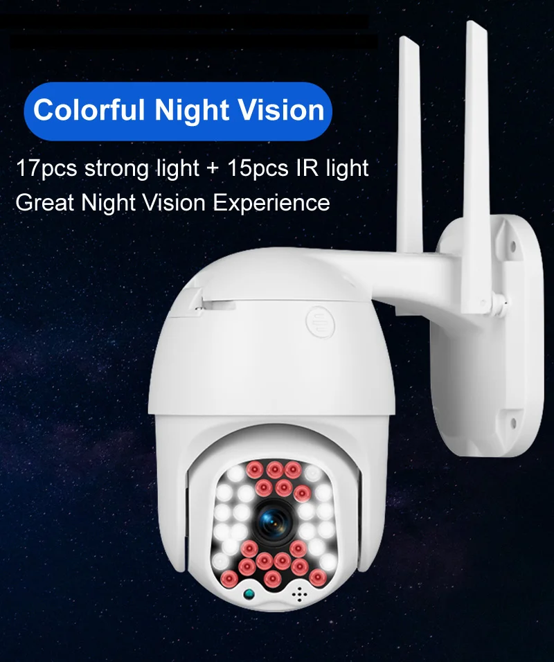 1080P Outdoor Security Surveillance WiFi IP Camera 360 Smart Motion Detection Outside Colorful CCTV Monitor IP66 IP Wi Fi Cam