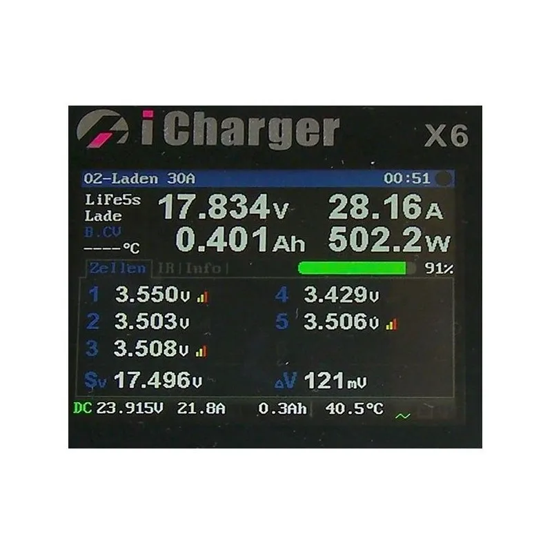 iCharger X6 800W 30A DC LCD Screen Smart Battery Balance Charger Discharger