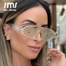 Sen Maries винтажные женские маленькие овальные солнцезащитные очки мужские новые роскошные индивидуальные розовые черные женские очки Оттенки UV400 oculos feminino