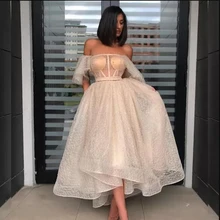 SoDigne – robe de soirée Champagne, robe de bal Sexy, longueur cheville, avec manches courtes, robes formelles 