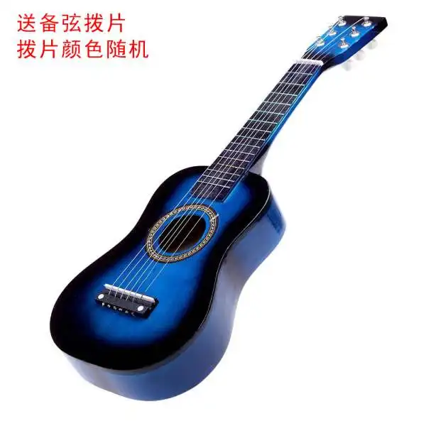 blue 23 inch Гавайская гитара 23 дюймов Гитары Мини гитары липа музыкальная игрушка малыша акустический струнный инструмент с медиатором 1st строка черный - Цвет: blue 23 inch