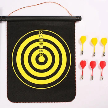 

15 Inch Double Sided Flocking Dartboards Magnetic Dart Flights Board Accessories Suit Safety Board Game Flechette Board Toy