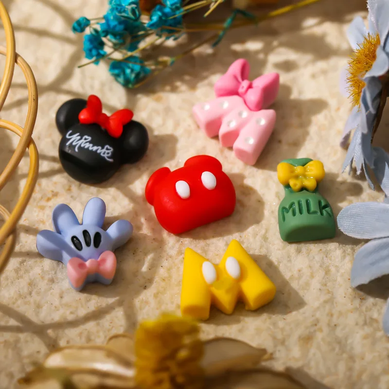 20pcs New Mini Animals Mouse Flatback Resin Cartoon Cabochon Fit Nail Craf DIY Scrapbooking Craft Headwear Jewelry Accessories